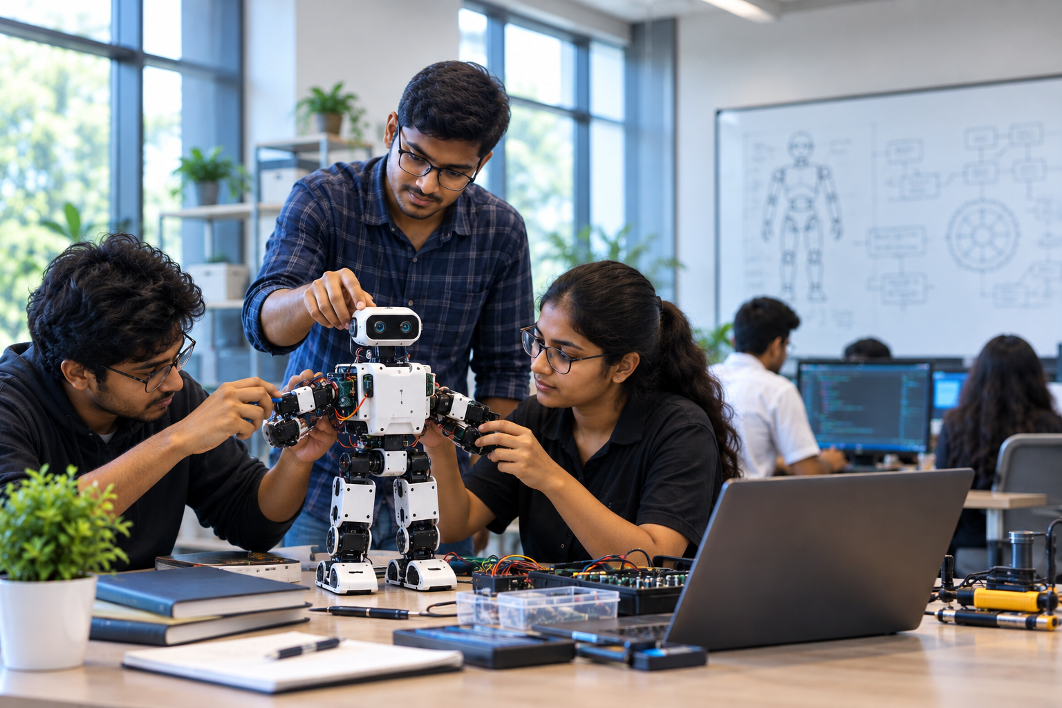 Robot developed by IIT Bombay students at a technology workshop